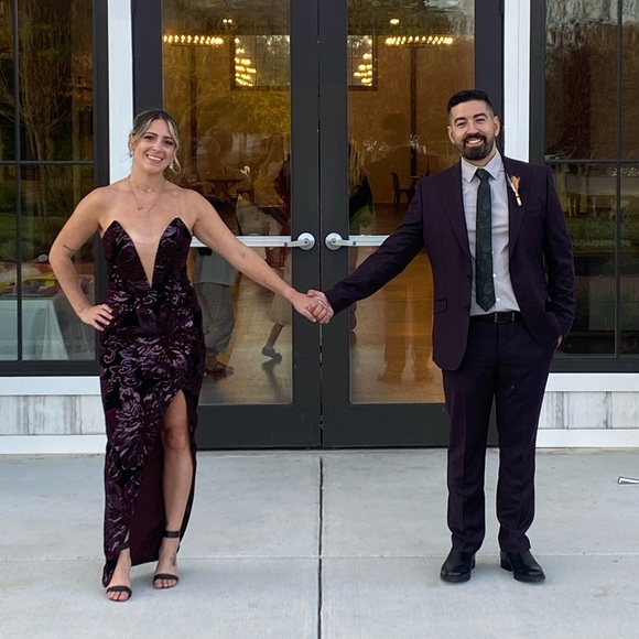 Michael Costello Purple X Jake Gown Dress - Picture 6 of 6